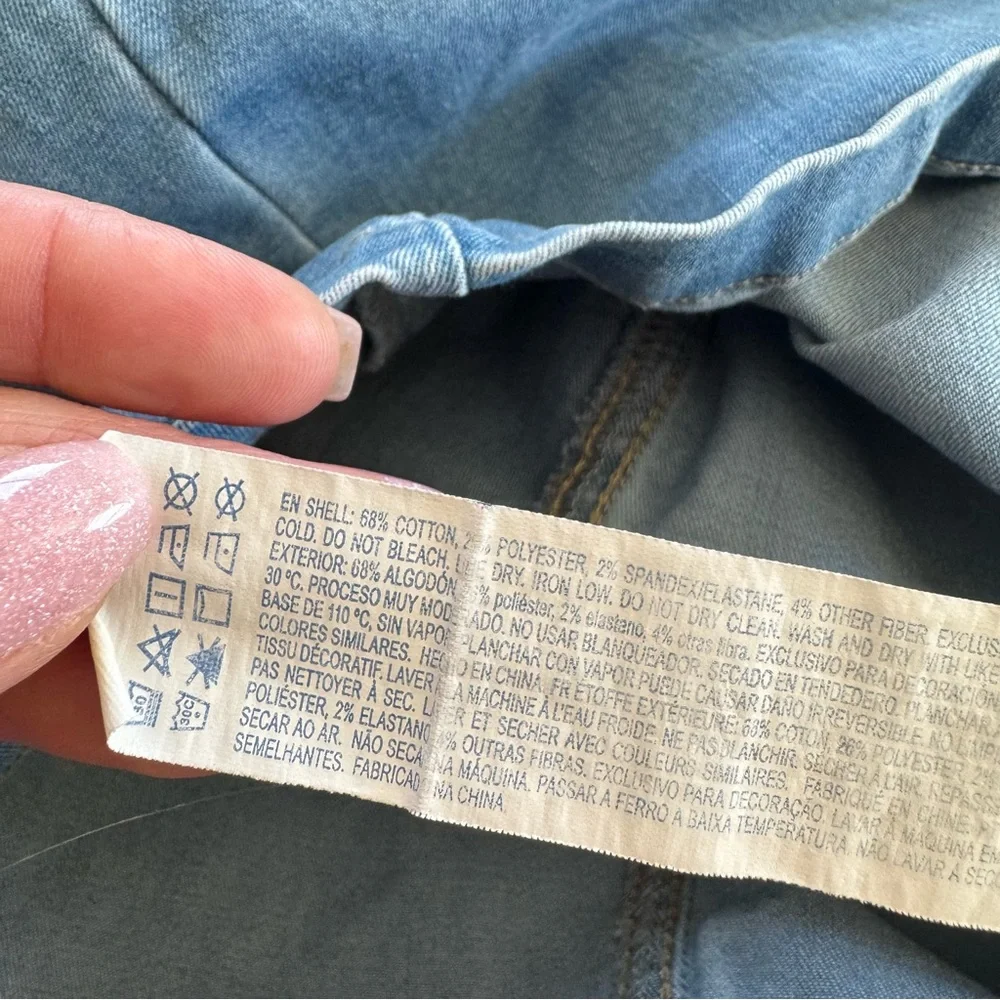 Forever 21 Zip Front Denim Mini Dress Body Con Cotton Stretch S - Picture 7 of 11